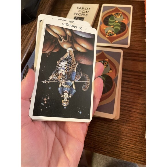 Tarot Of The Cat People 1985 Full Deck W/Instructions Karen Kuykendall Belgium - Picture 8 of 10